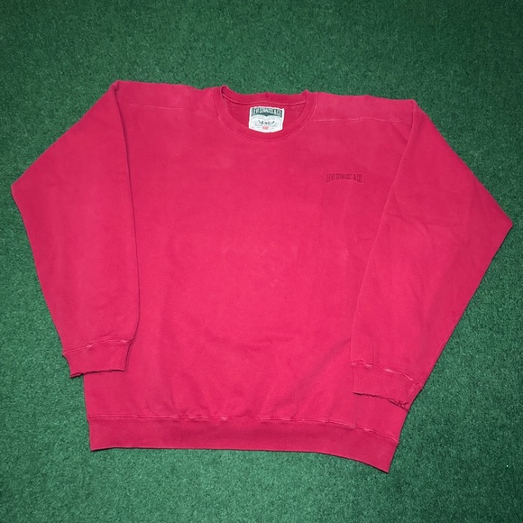 Levi's Other - Vintage 90s Levi’s Strauss Red Minimalist USA Made XL Pullover Sweatshirt